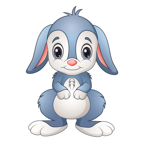 Jungle Safari Cute Rabbit Transparent Sticker